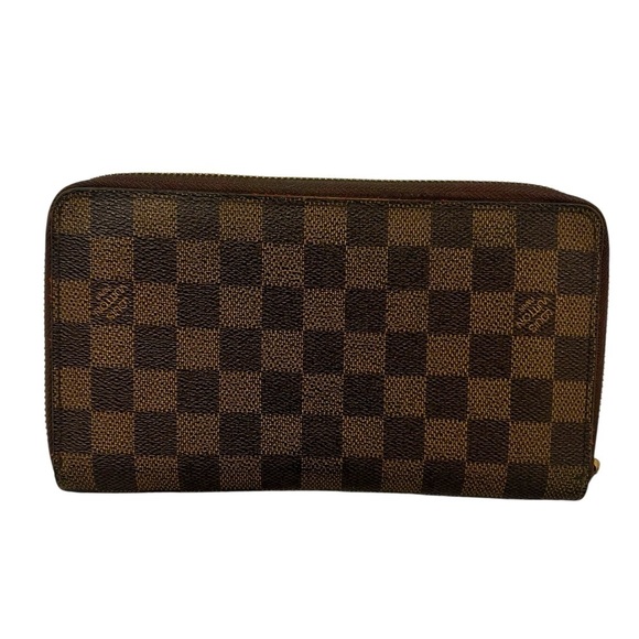 LOUIS VUITTON | Zip Around Organizer | Long Wallet Damier Ebene, Brown | Coated - Picture 16 of 16